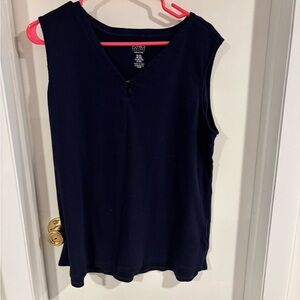 Jones New York Blue Tank Top Classic Sleeveless Design